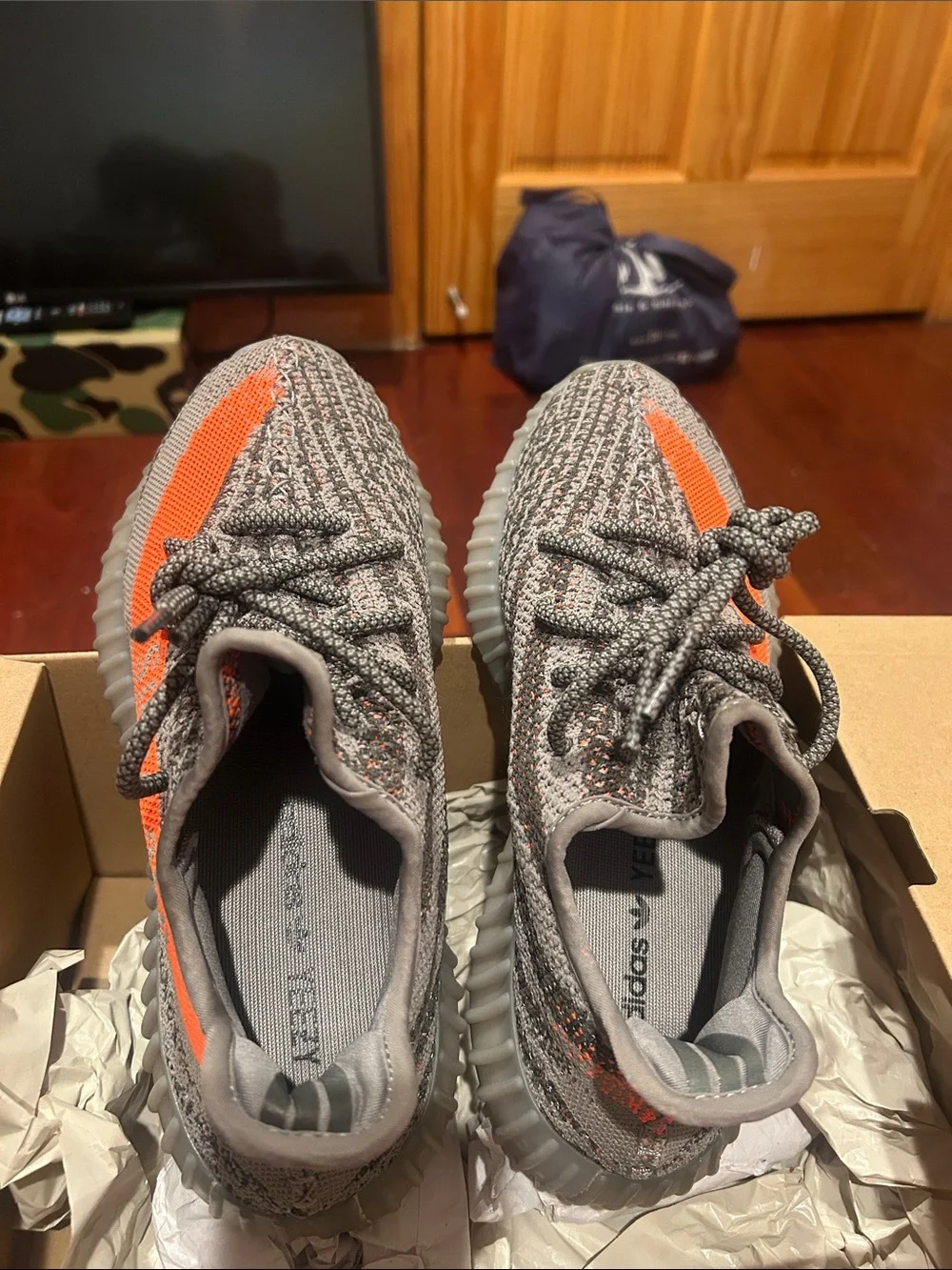 Yeezy 350 Cardboard Box in Tan with Black Print